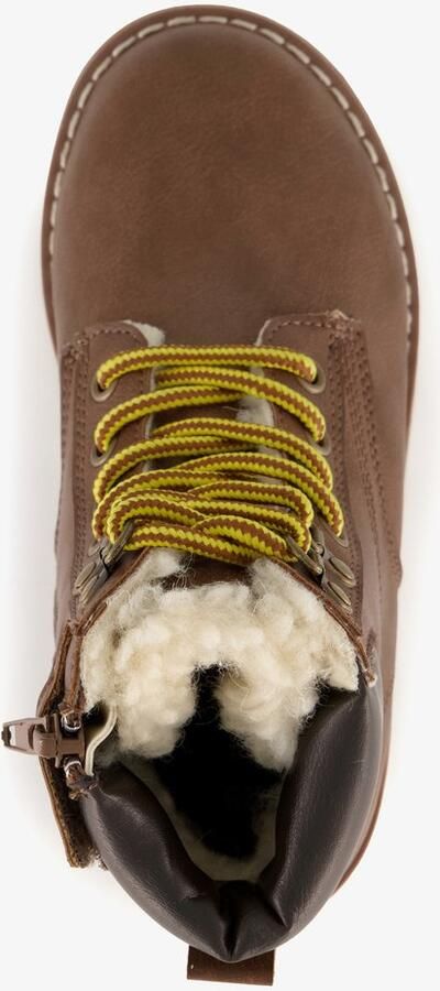 BLUE BOX gevoerde jongens veterboots cognac bruin