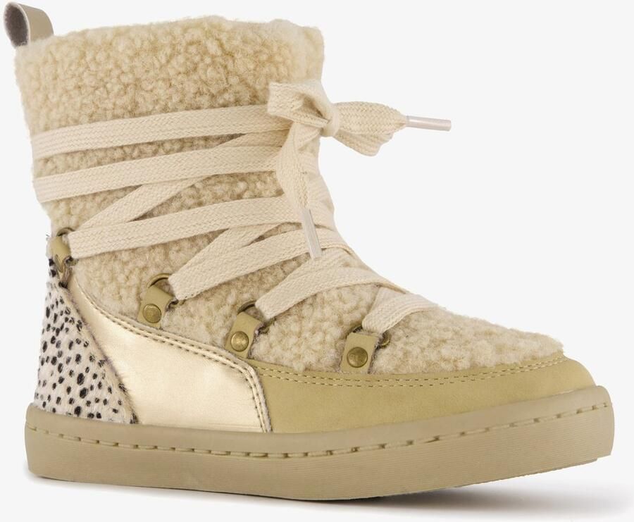 BLUE BOX gevoerde meisjes teddy boots beige