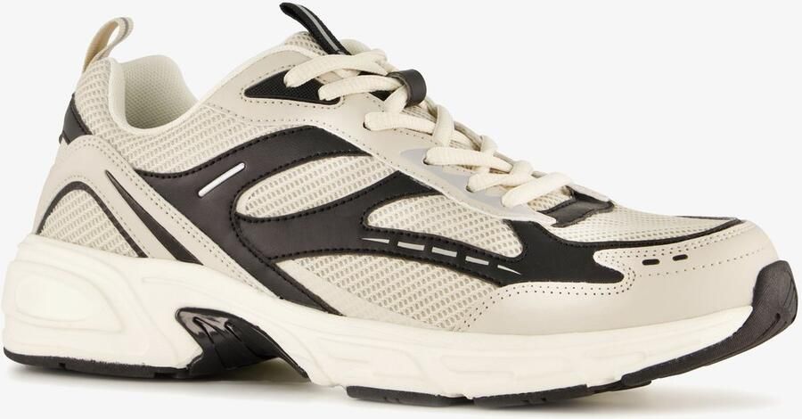 BLUE BOX heren dad sneakers beige zwart Uitneembare zool