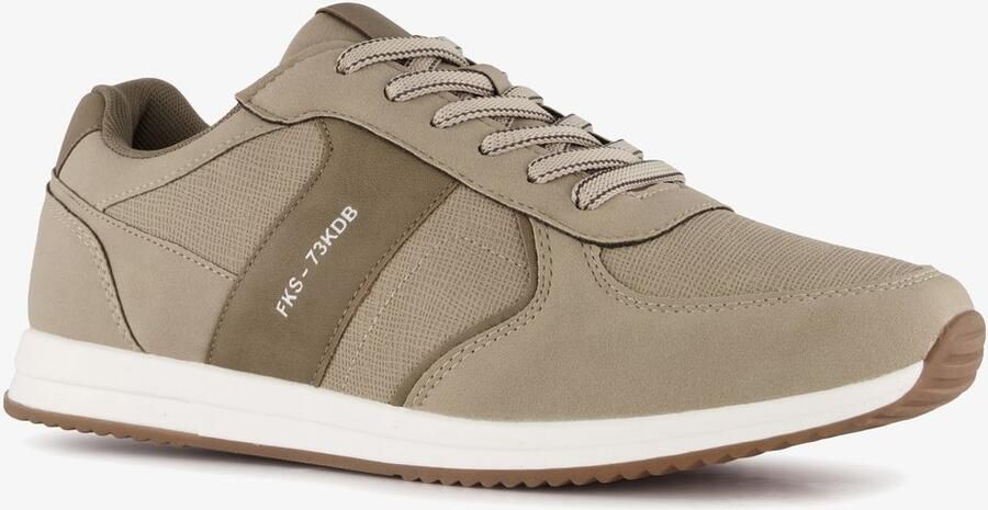 BLUE BOX heren sneakers beige bruin Uitneembare zool