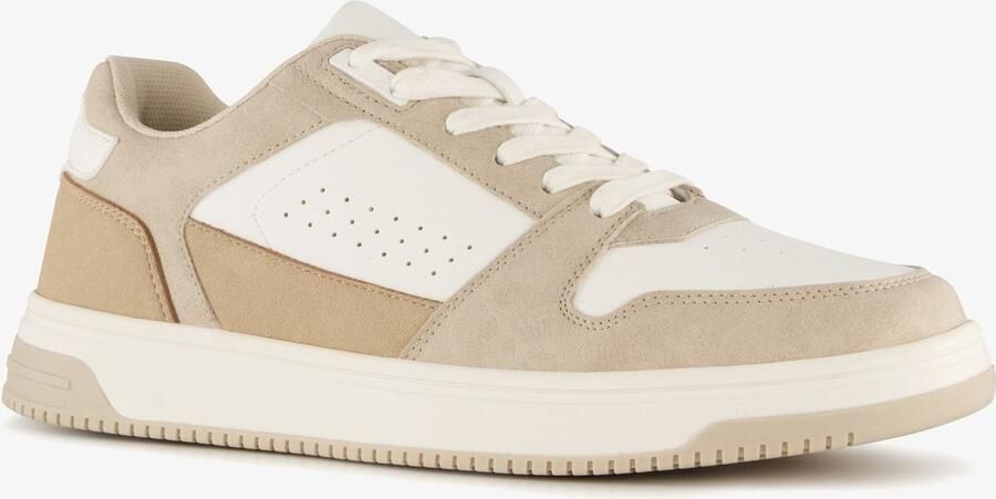 BLUE BOX heren sneakers beige wit Uitneembare zool