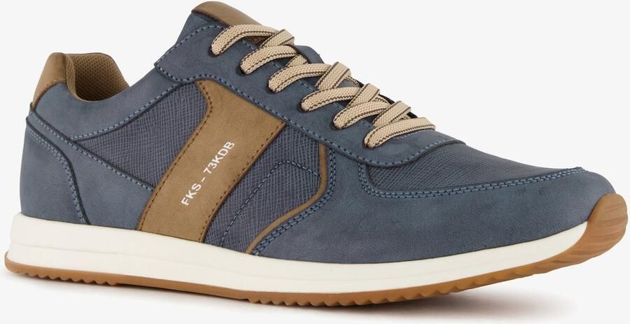 BLUE BOX heren sneakers blauw bruin Uitneembare zool
