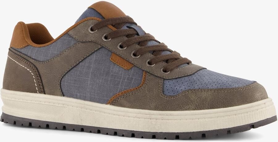 BLUE BOX heren sneakers blauw bruin Uitneembare zool
