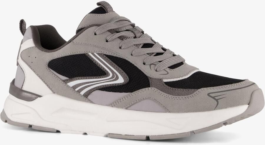 BLUE BOX heren sneakers grijs zwart Uitneembare zool