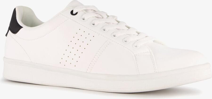 BLUE BOX heren sneakers wit blauw Uitneembare zool