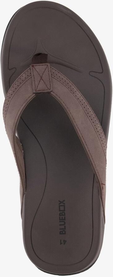 BLUE BOX heren teenslippers donkerbruin