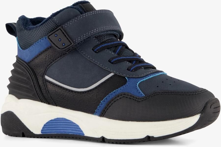 BLUE BOX hoge gevoerde jongens sneakers donkerblauw Uitneembare zool