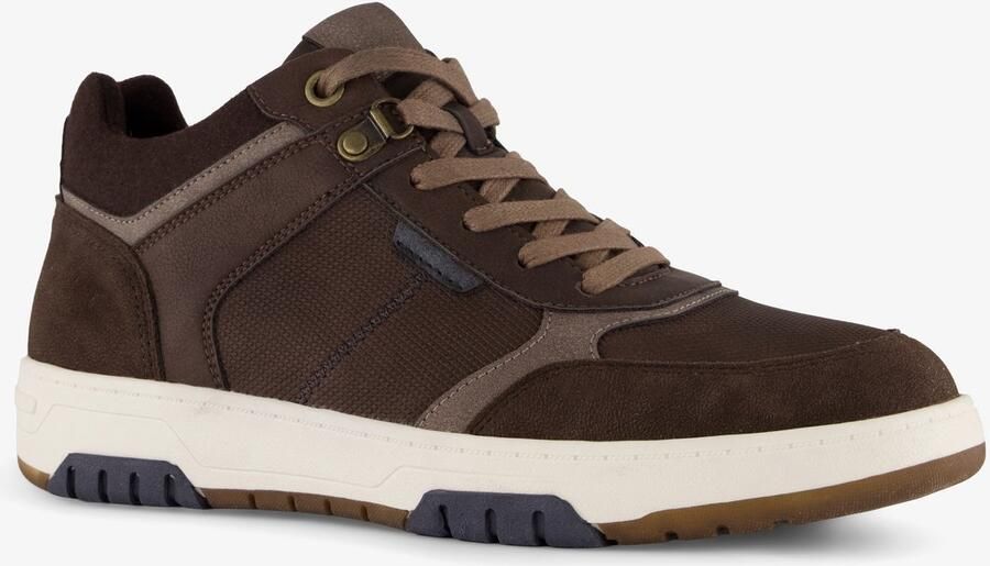 BLUE BOX hoge heren sneakers bruin Uitneembare zool