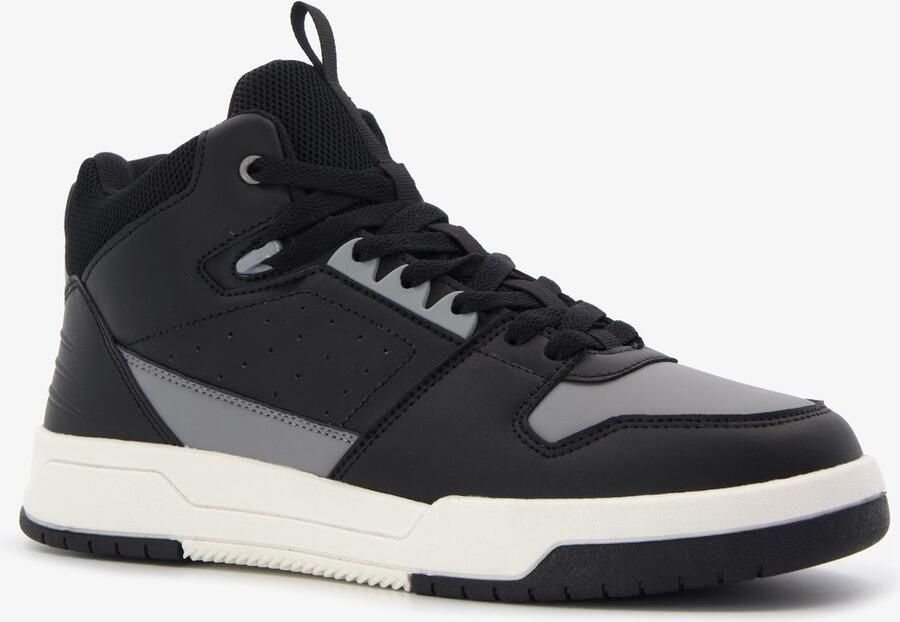 BLUE BOX hoge heren sneakers zwart met grijs