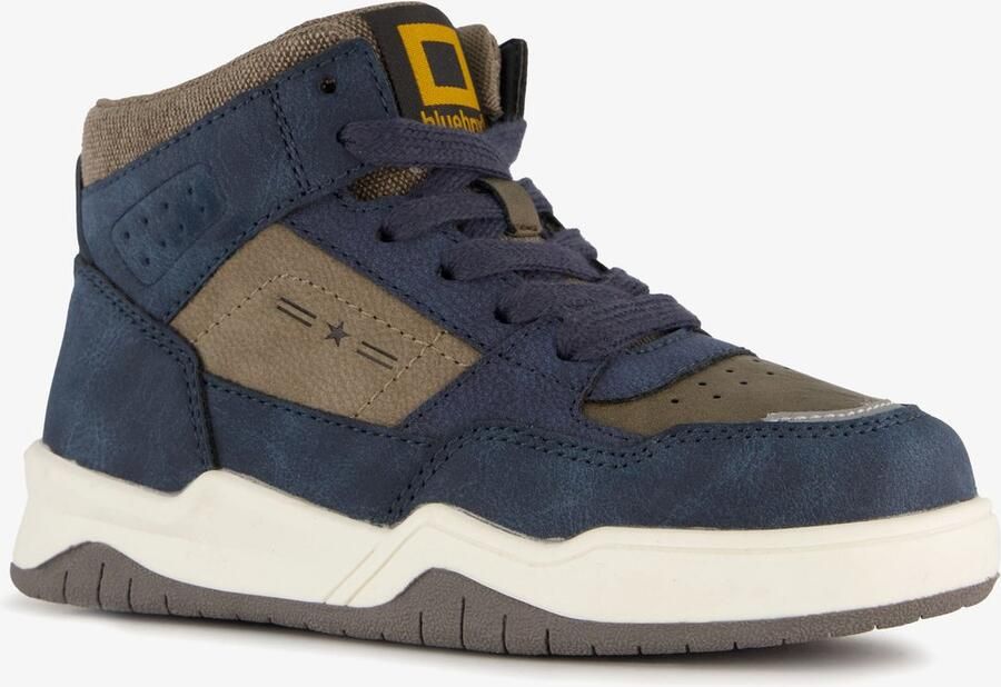 BLUE BOX hoge jongens sneakers blauw grijs