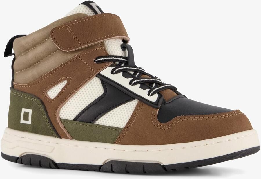 BLUE BOX hoge jongens sneakers bruin groen