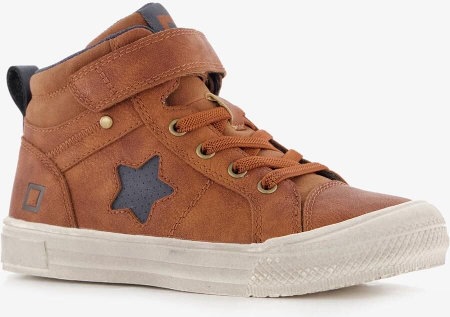 BLUE BOX hoge jongens sneakers bruin