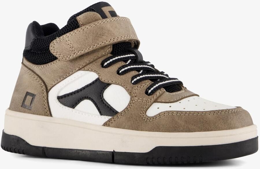 BLUE BOX hoge jongens sneakers bruin zwart