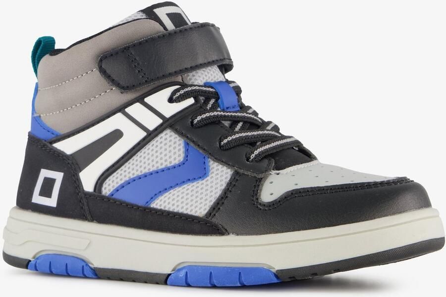 BLUE BOX hoge jongens sneakers grijs blauw