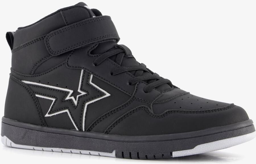 BLUE BOX hoge jongens sneakers met ster zwart Uitneembare zool