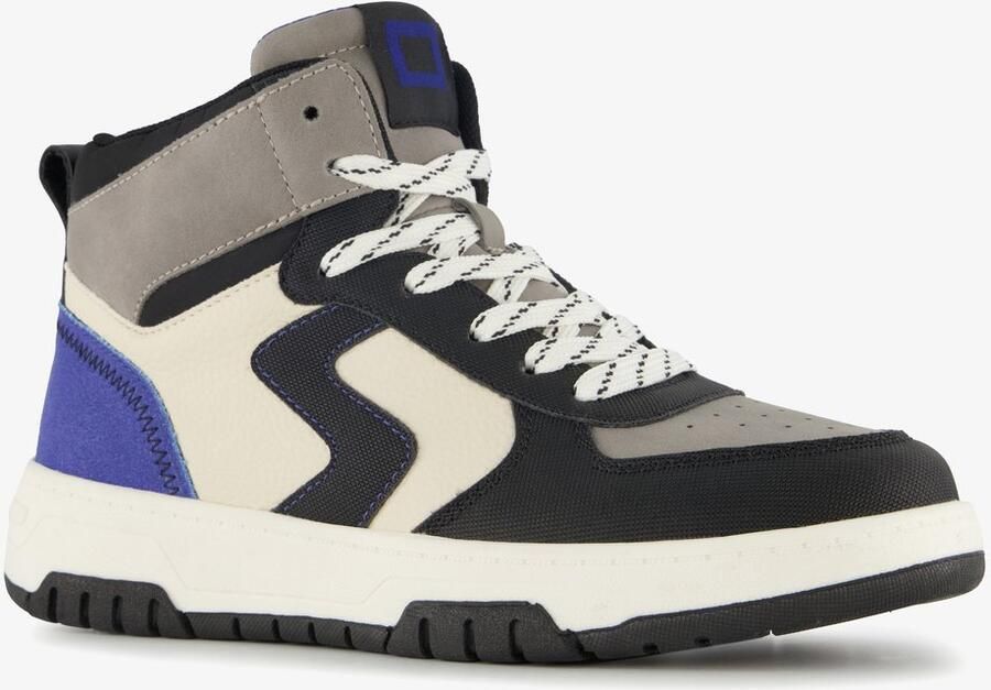BLUE BOX hoge jongens sneakers zwart grijs