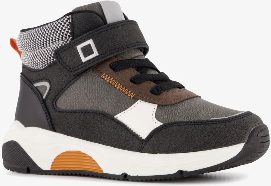 BLUE BOX hoge jongens sneakers zwart grijs Uitneembare zool
