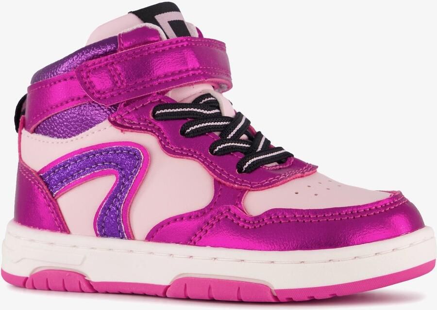 BLUE BOX hoge meisjes sneakers metallic fuchsia roze