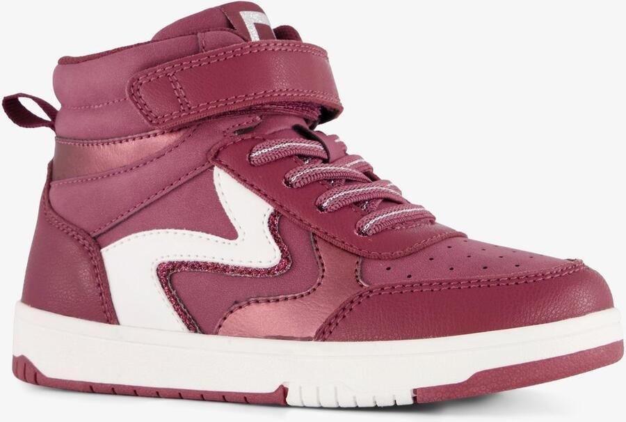 BLUE BOX hoge meisjes sneakers rood wit Uitneembare zool