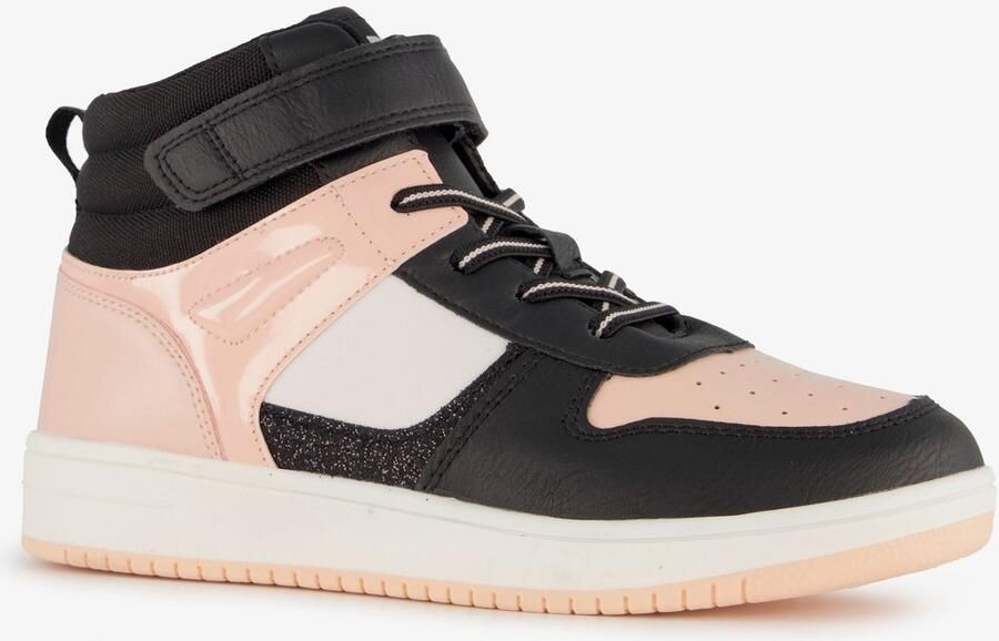 BLUE BOX hoge meisjes sneakers roze zwart