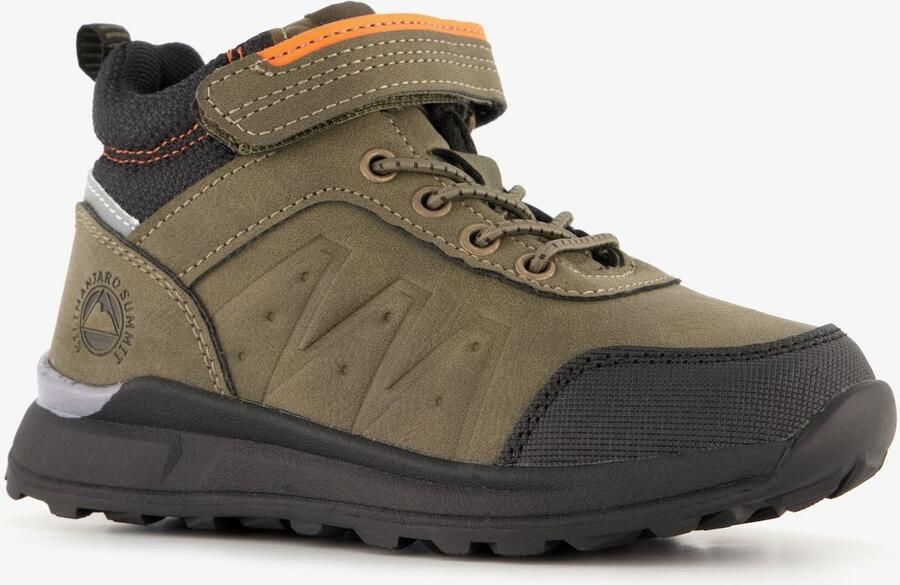 BLUE BOX hoge sneakers jongens zwart groen Uitneembare zool