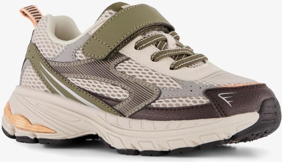 BLUE BOX jongens dad sneakers beige groen Uitneembare zool