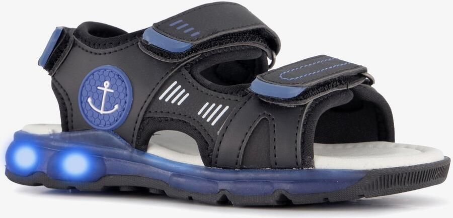 BLUE BOX jongens sandalen met lichtjes zwart blauw