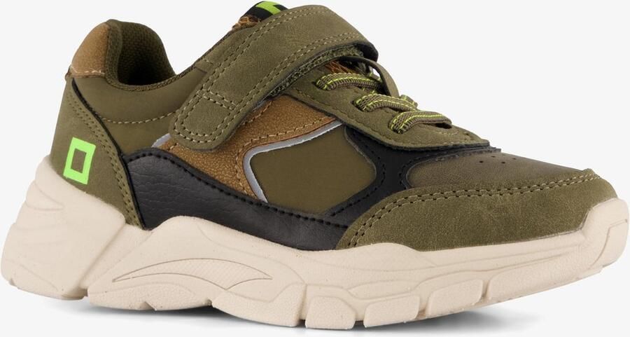 BLUE BOX jongens sneakers groen bruin