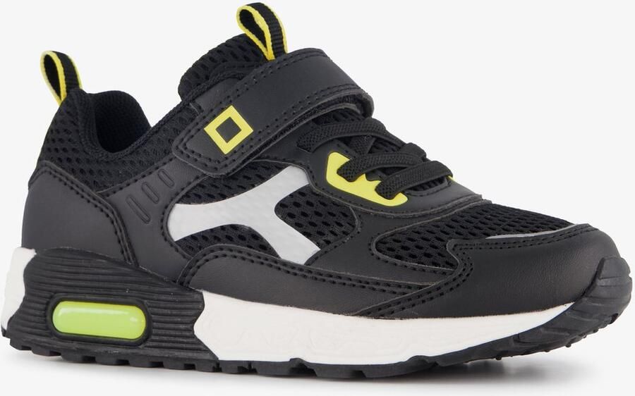 BLUE BOX jongens sneakers met airzool zwart geel