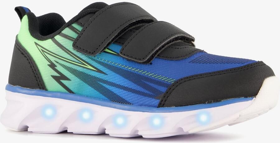 BLUE BOX jongens sneakers met lichtjes blauw zwart