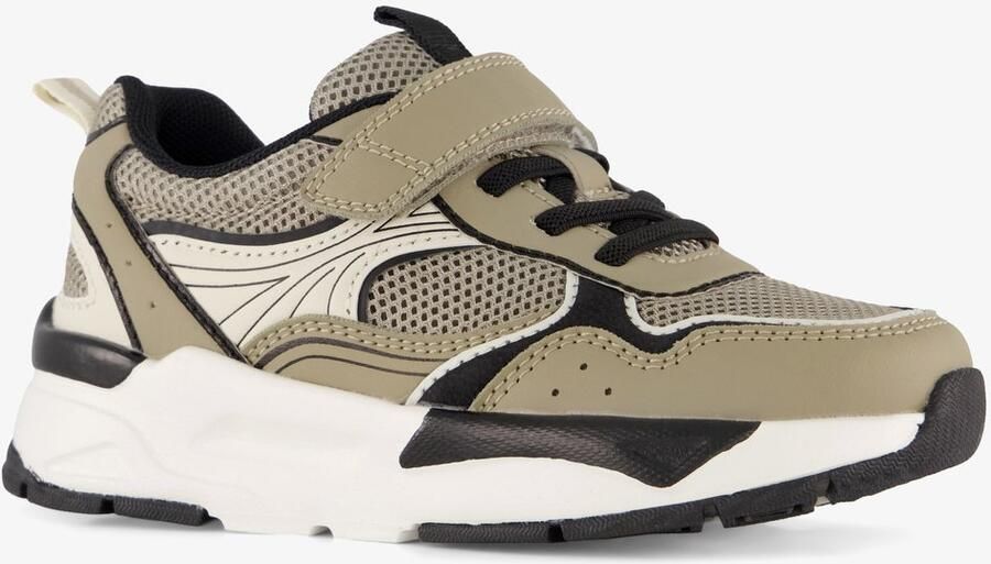 BLUE BOX jongens sneakers taupe Grijs Uitneembare zool