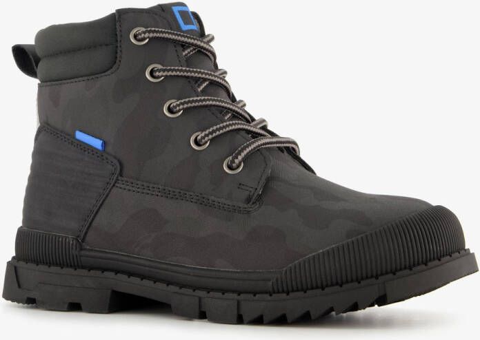 BLUE BOX jongens veterboots met camouflage zwart