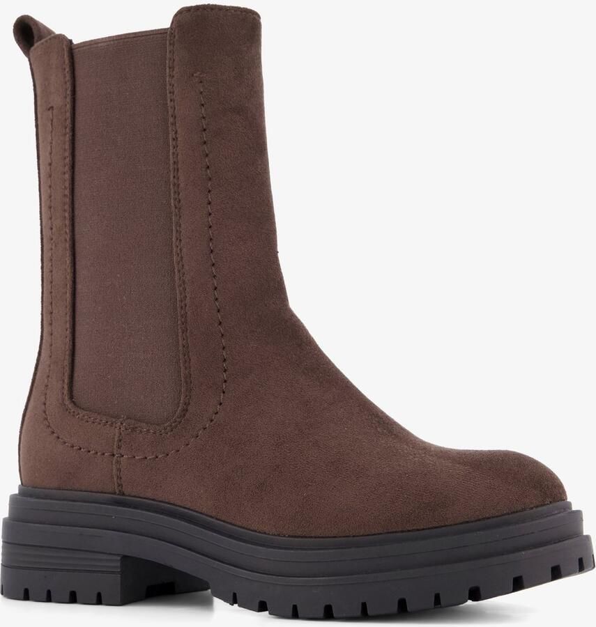 BLUE BOX meisjes Chelsea boots donkerbruin
