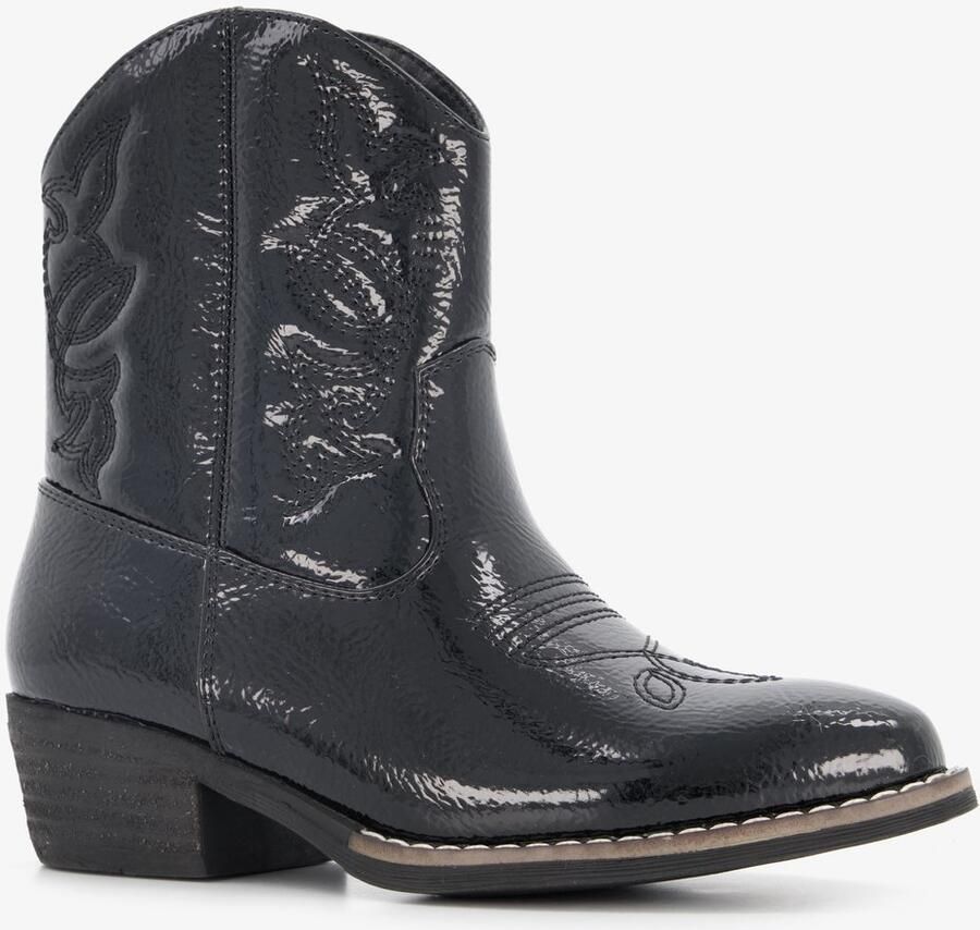 BLUE BOX meisjes cowboylaarsjes zwart lak