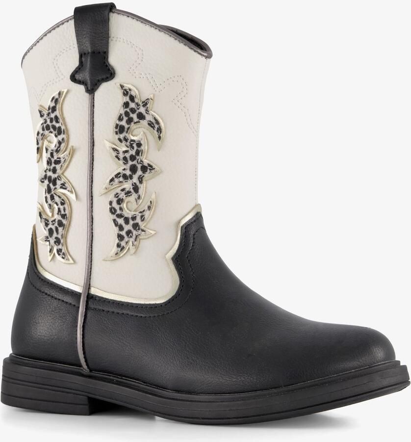 BLUE BOX meisjes cowboylaarzen zwart wit Uitneembare zool