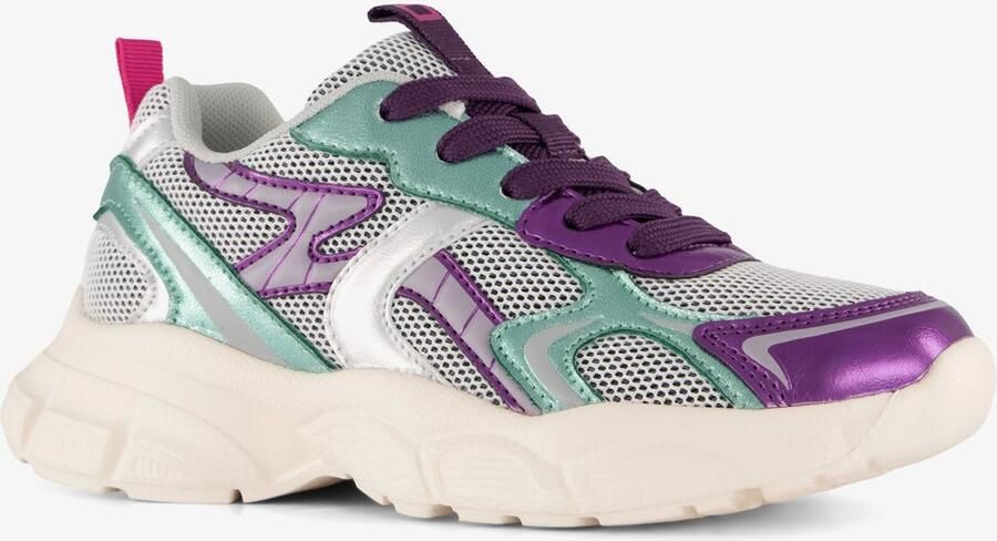 BLUE BOX meisjes dad sneakers blauw paars Uitneembare zool
