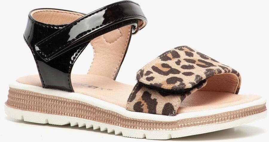 BLUE BOX meisjes lak sandalen met luipaardprint Bruin