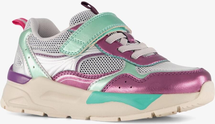 BLUE BOX meisjes metallic sneakers multicolor Blauw Uitneembare zool