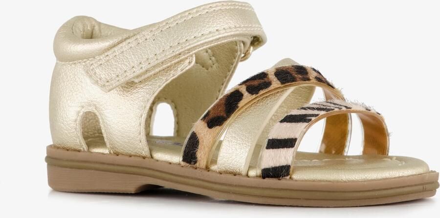 BLUE BOX meisjes sandalen met dierenprint goud