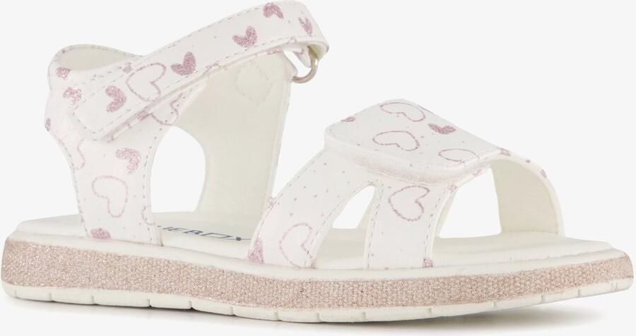 BLUE BOX meisjes sandalen met hartjes wit