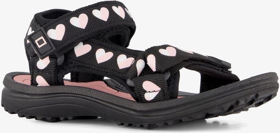 BLUE BOX meisjes sandalen met hartjes zwart
