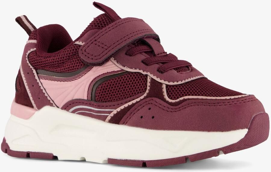 BLUE BOX meisjes sneakers bordeauxrood en roze