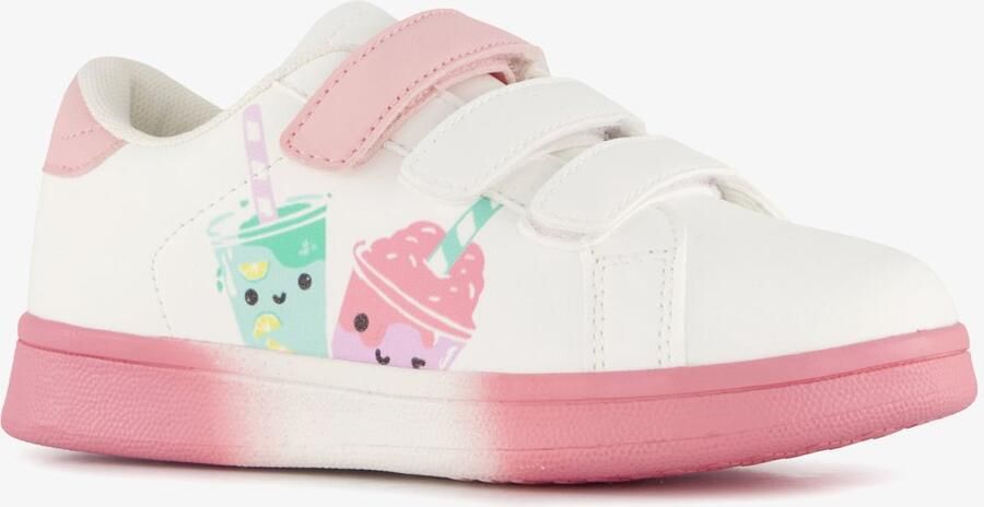 BLUE BOX meisjes sneakers met drinkbekers wit roze