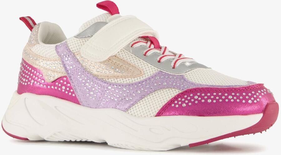 BLUE BOX meisjes sneakers met strass steentjes roze