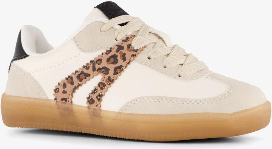 BLUE BOX meisjes sneakers wit met panterprint