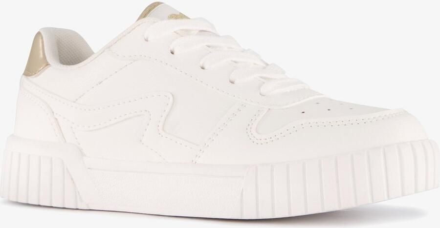 BLUE BOX meisjes sneakers wit metallic goud