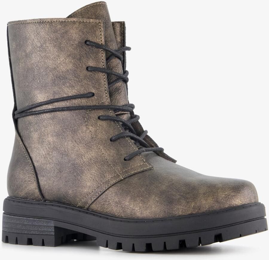 BLUE BOX meisjes veterboots brons