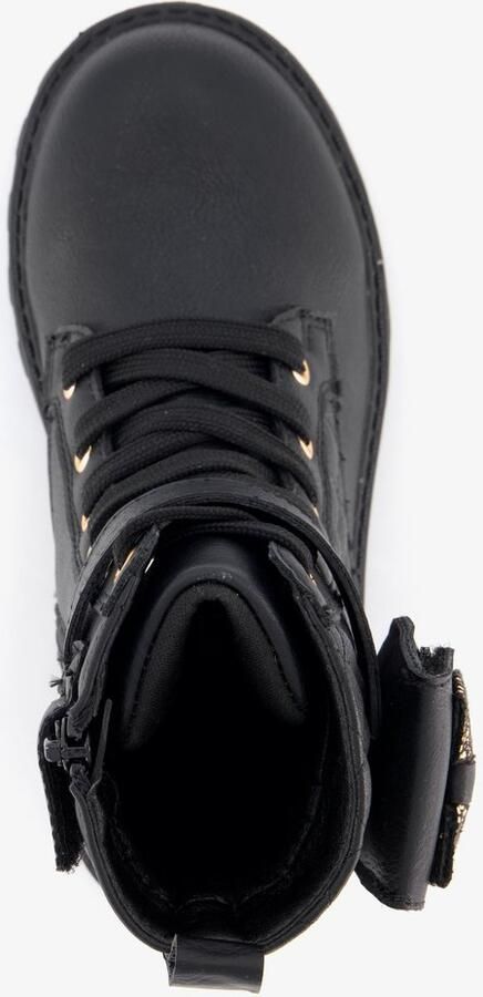 BLUE BOX meisjes veterboots met tasje zwart