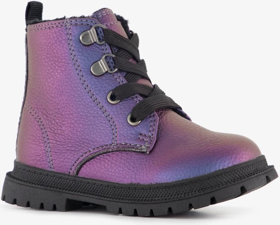 BLUE BOX meisjes veterboots roze paars Uitneembare zool