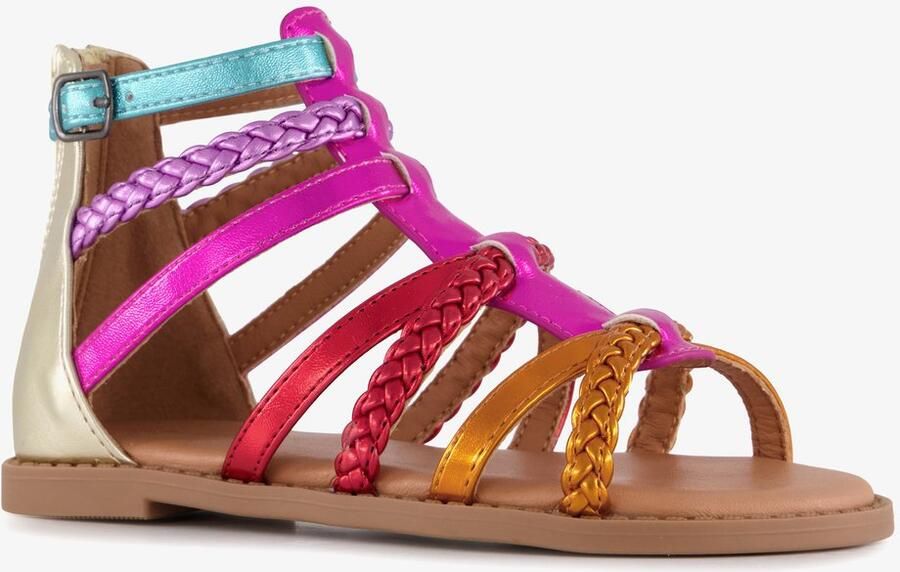 BLUE BOX metallic meisjes sandalen multicolor Roze